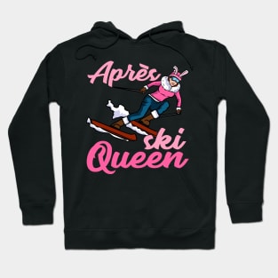 Womens Apres Ski Queen I Mountain Skiing I Colorado I Snow graphic Hoodie